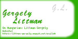 gergely littman business card